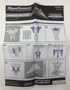 2006 HASBRO TRANSFORMERS TITANIUM SERIES DIE CAST THUNDERCRACKER INSTRUCTIONS - Picture 1 of 1