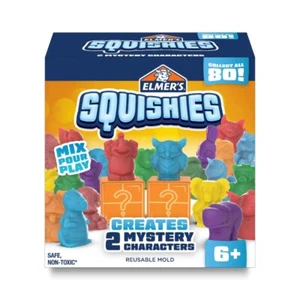 New Elmer’s Squishies DIY Squishy Toy Kit, 2 Count Mystery Characters, Ages 6+ - Picture 1 of 6