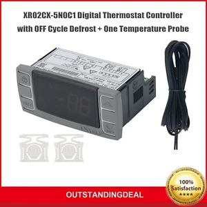 Controlador de termostato digital original XR02CX-5N0C1 con una sonda de temperatura - Imagen 1 de 7