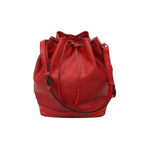 LOUIS VUITTON Petit Noe Bag Bucket Shoulder Red Vintage 00s - Picture 1 of 13