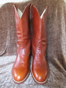 Vintage 1970's Men's Dexter Leather Cowboy Boots size 9.5 USA - Picture 1 of 8