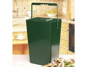 Kompostcaddy 9L traditionelle Küche Lebensmittelabfälle Caddy Kompostbehälter biologisch abbaubar - Bild 1 von 1