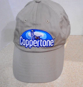 Coppertone Girl Logo Ball Cap Adjustable Gray Embroidered Hat Classic - Picture 1 of 8