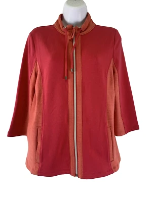 Chaqueta Chicos Fin de Semana Cremallera Frontal Cuello Coral Fucsia Mangas 3/4 Nueva Pequeña Foto 1 de 4