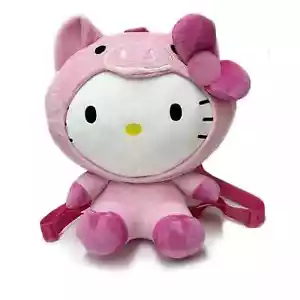 Hello Kitty Rosa Schwein Kostüm Plüsch Rucksack - Bild 1 von 3