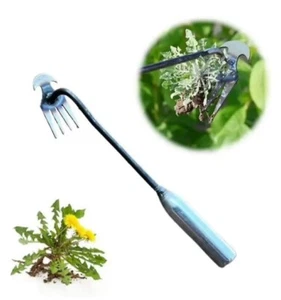 Handheld Weed Puller Weeder Garden Lawn Grass Root Remover Tool Manganese Steel - Picture 1 of 2