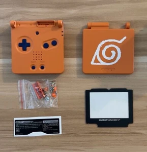 gba sp Game Boy Advance SP orange naruto  Housing Shell screen lens - Picture 1 of 1