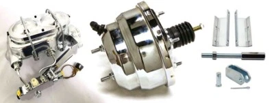 1955-80 GM Full Size Car 8" Dual Chrome Booster Master Disc Drum Kit 1" Bore - Image 1 of 4