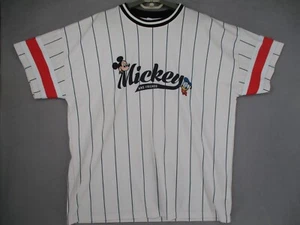 Disney Shirt Mens 2XL XXL White Red Jersey Mickey Mouse Disney Baseball Donald - Picture 1 of 15