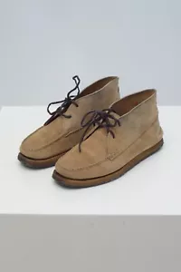Botas Chukka YUKETEN Para Hombre Beige Cuero Gamuza Manchas Talla 43.5 Hechas en EE. UU. - Imagen 1 de 16