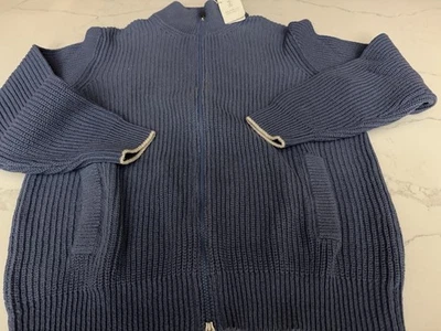 NWT $2450 Brunello Cucinelli Heavy Cotton Full Zip Sweater - Large (IT52, US42) - Image 1 of 4