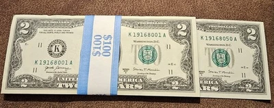 All Serial Numbers are Sequenced, K19168001A to K19168050 ... Banded $100 - Image 1 of 2