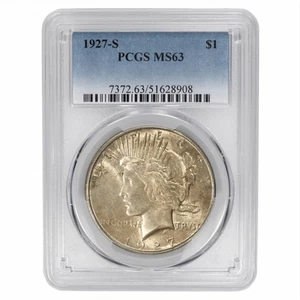 1927-S Peace Dollar $1- PCGS MS 63 - Picture 1 of 4