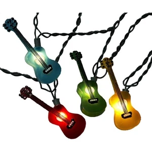 Multicolored Acoustic Guitar Christmas Party String Lights Set of 10 UL1855 New - Picture 1 of 3