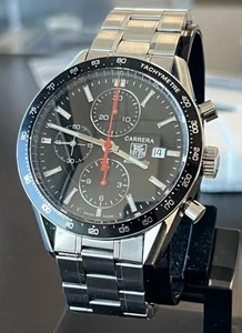 Tag Heuer Uhr 40mm Edelstahl Carrera Automatik Chronograph - Bild 1 von 11