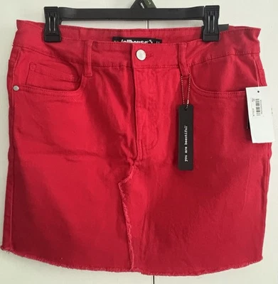 DollHouse Jean RED Skirt Junior's Size 11 Nwt FREE Shipping - Image 1 of 4