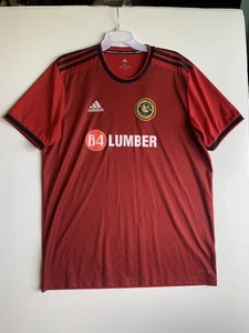 Adidas Pittsburgh Riverhounds SC Fußball Trikot 84 Holz rot gepunktet Herren XL - Bild 1 von 7