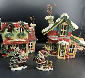 Kurt Adler Snowtown Village Clause Workshop & Garden Store Christmas w/ Santa’s - Picture 1 of 22