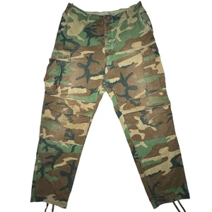 Pantalones BDU Vintage Ejército de Estados Unidos Para Hombres Grandes Regular Bosque Camuflaje Carga Militar Años 90 - Imagen 1 de 7