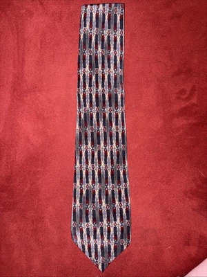 Corbata de seda con patrón geométrico Geoffrey Beene para hombre Foto 1 de 3