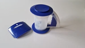 Tupperware rucki zucki Mehlsieb Puderzucker Teigspachtel Deko Blau - Bild 1 von 7