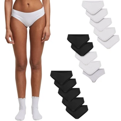 Urban Classics Ladies Basic Cotton Brazilian 5-Pack Damen Unterwäsche Slip Panty - Bild 1 von 4