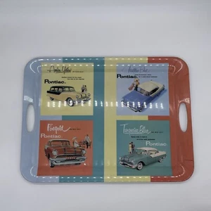 VTG PONTIAC STAR CHIEF HANDLED EVOLUTION MELAMINE SERVING TRAY AUTOMOBILE RARE - Picture 1 of 12