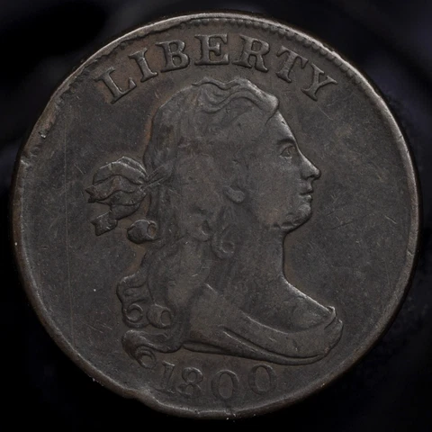 1800 Draped Bust Half Cent -- High VF to XF Condition Cover