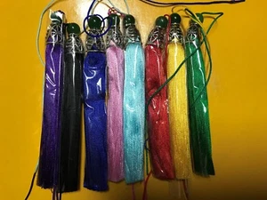 10 cm Key Chian Pendants Ice Silk Tassel Trim Craft Key Ring Jewelry Making DIY - Picture 1 of 13
