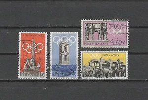 ITALIA, 1960, OLIMPIADI ROMA, SPORT, SET DI 4 FRANCOBOLLI, PERF, USATI - Foto 1 di 1