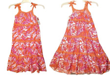 Cat & Jack Girls' Size Medium 7/8 Melon Floral Tank Top Beach Dress 100% Rayon
