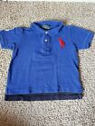 Ralph Lauren Polo Shirt For Toddler 18 M Blue With A 3 On The Back And The Arm