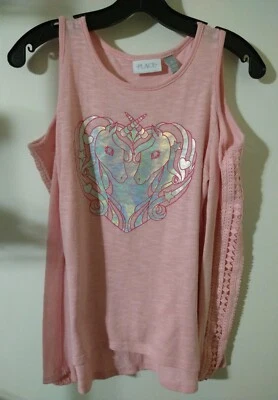 GUC Childrens Place Girls Crochet Cold Shoulder Light Weight Sweater XXL (16) - Image 1 of 2