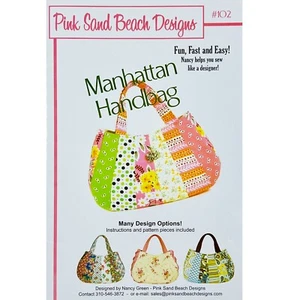 Manhattan Handbag PATTERN #102 by Pink Sand Beach Designs, 3 Design Options - Picture 1 of 4