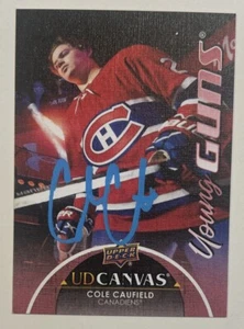 21-22 Series 2 Upperdeck Cole Caufield Signed Young Guns Canvas COA - Bild 1 von 2