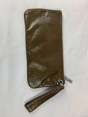 HOBO International VIDA Clutch Wristlet ORGANIZER Brown Leather Wallet • 44.95€