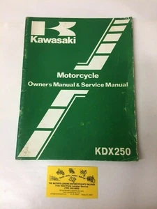 Used 1981 Kawasaki KDX250 Motorcycle Owner's & Service Manual OEM 99920-1165-01 - Picture 1 of 4