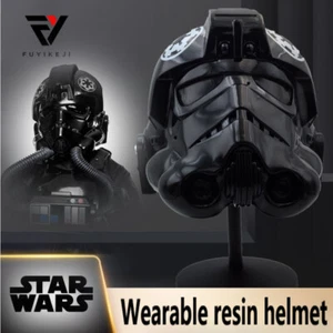 Star Wars TIE Fighter Pilot Helmet Resin Halloween Cosplay Mask Collection Gift - Picture 1 of 6