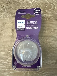 Philips Avent Natural Response Nipple Flow 3 1M+ 2 Ct. Baby Bottle - Picture 1 of 4