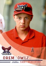 2010 Orem Owlz Grandstand #5 Casey Brailsford Pleasant Grove Utah Baseball Card
