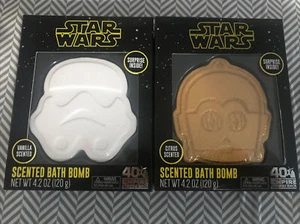 2 Pack 4.2 Oz Star Wars Bath Bombs Vanilla Storm Trooper & Citrus C-3PO NEW - Picture 1 of 2