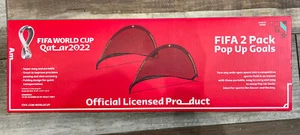 FIFA World Cup 2 Pack Pop Up Goal Nets Portable Practice for Soccer / Hockey. - Picture 1 of 2