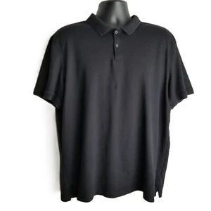 Calvin Klein Black Polo Shirt Size XL Mens Cotton Classic Minimalist Preppy - Picture 1 of 10