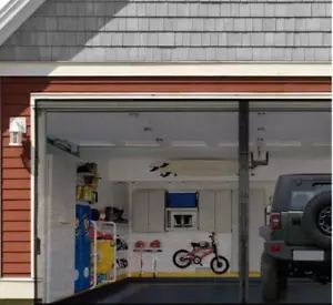 Schermo Porta Garage per 1 Auto 9x7FT, Schermo Magnetico Garage con Retrattile - Foto 1 di 7