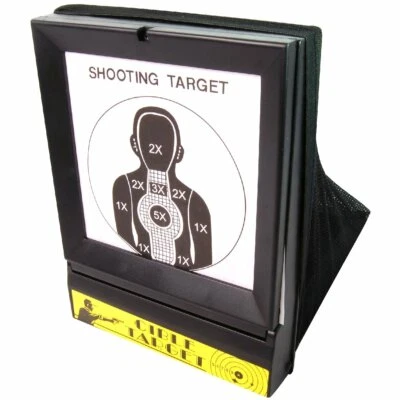 DOUBLE EAGLE Airsoft Target with Trap Net Catcher, Stand and Paper Target, for Airsoft Gun