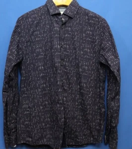 Steel and Jelly Men’s Size L Button Up Long Sleeve Shirt Black and White Geo - Picture 1 of 3