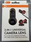 3 In 1 Universal Phone or Tablet Camera Lens Macro Fish Eye Wide Angle Clip Set