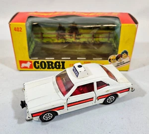 Vintage Corgi 402 Ford Cortina Police Car, Whizzwheels, 1972, Boxed, Collectable - Picture 1 of 13