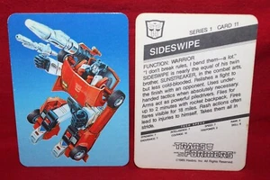 1985 Hasbro Transformers Card Sideswipe #11 Autobots Series 1 - Picture 1 of 2