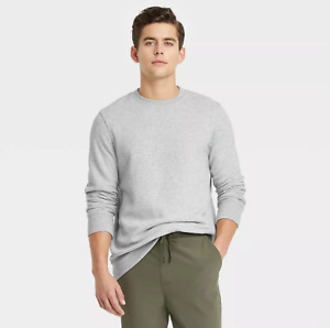 Mens Fleece Sweater size Gold L Gray L Black M L XXL crewneck Goodfellow & Co